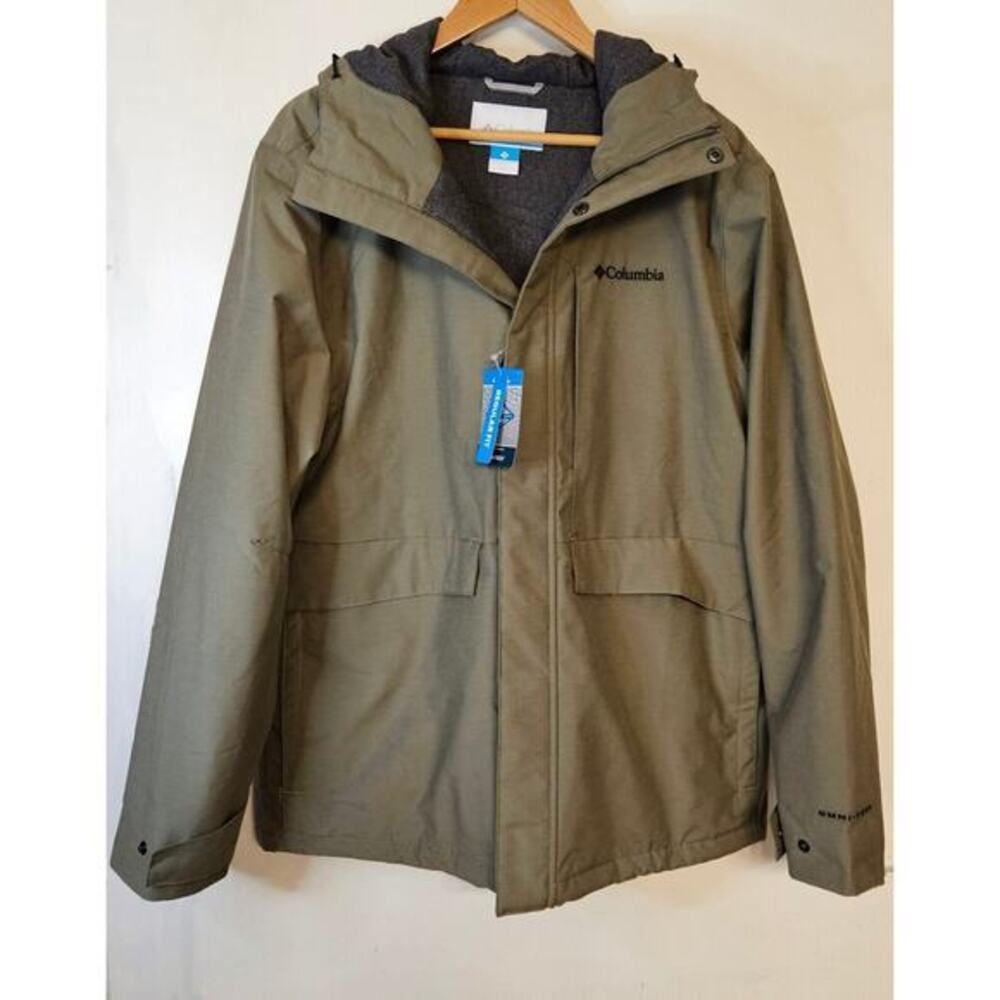 Columbia Omni Tech‎ Men's Waterproof Breathable Hooded Coat / Green / New